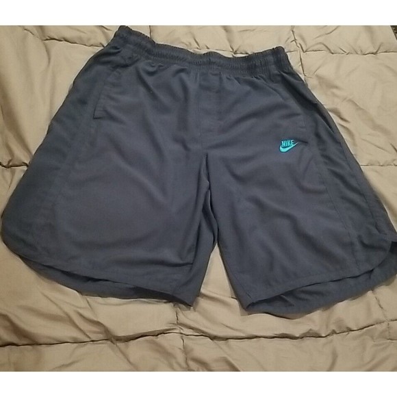 Nike Shorts Mens Large Athletic Running Blue 10" Inseam Workout - Picture 1 of 10
